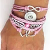 Wholesale- Believe Wings snap leather bracelet styles choose friendship snap jewellry for gift customs diy making