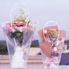 Sacchetto regalo trasparente trapezoidale Borsa in plastica Borsa per fiori in PVC Borse per imballaggio negozio Borse per fiori per feste Nuovo GGA2565
