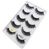 Wholesale 3D Mink False Eyelashes 5 Pairs of Soft Natural Long Thick Crisscross Winged Lashes G800 No Fall Off Coloris Makeup Beauty Individual Lash