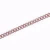16 " 18 " couleur or rose rose cz Miami chaîne à maillons cubains rose fille femmes collier collier
