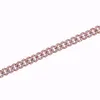 16 "18" colore oro rosa rosa cz Miami catena a maglie cubane rosa ragazza collare collana da donna