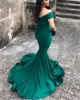 Elegante Meerjungfrau Abendkleider Off Schulter Zipper Einfache Prom Party Kleid Formale Kleid Plus Größe Vestido De Festa