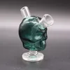 Pipe à eau Mini crâne Bong verre narguilé émoussé barboteur accessoires pour fumer petit bol de tuyau à main