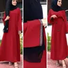 Svart kaftan abaya kalkon dubai muslim