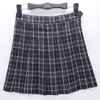 Kawaii Koreanska skoluniform kjol för tjejer plus plaid kjol för kvinnor studenter höga midja rock pläterade kjolar