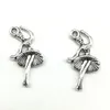 Wholesale lot 100PCS ballet dancer antique silver charms pendants jewelry findings DIY for necklace bracelet 23*12mm DH0806