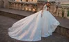 Koronkowe sukienki Sheer Long Rleeve Applique Backless Wedding Suknie ślubne suknie ślubne z koronkowymi w górę Vestidos de Novia Up