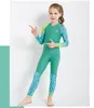 Kinder Langarm Lycra Neoprenanzug Kinder Einteiliger Badeanzug Schwimmen Tauchanzug Jungen Mädchen Badeanzug Kind Surfen Bootfahren Strand