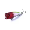 2018 60mm Crank Popper Przynęty połowowe 6 cm 7g 8 # Hooks Wędkarstwo Wędkarstwo Minnow Lure Bait 2 Haczyki 10 kolorów Popper Bait