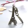 Винтаж 3D Париж Эйфелева башня брелок французский сувенир брелок брелок брелок кольцо оптовая партия пользу подарок LX1232