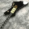 Custom High Gloss Black Electric Guitar Destrosers Duplex Tremolo System Iban Mabogany Body Neck All Color Настройка логотипа и Shap6011956