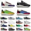 sacai LDV Waffle Daybreak Hommes formateurs Blanc sommet en nylon noir Pigeon Dio bleu pour les hommes de femmes extérieure Chaussures Casual sport Chaussures de sport