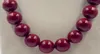 Stor 20 mm äkta Red South Sea Shell Pearl Necklace 19 "