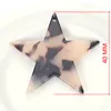 20Pcs 40MM Acetate Star Shape DIY Earrings Pendants Pendulum Ornaments Acetic Acid Fresh Powder For Jewelry Making Accessories