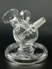 Cachimbos de água de vidro de mão de 3 polegadas em linha Perc Dab Rigs Bong com tigela Cachimbo de água Fácil de transportar