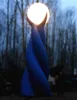 Árvore inflável iluminação exterior simulado Escultura 5m Altura gigante entrelaçados galhos com Led Bola Para selva decoração temática