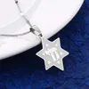 Stainless Steel Star of David W/Chai Symbol Pendant Necklace Jews Women Men Trendy Chain Jewelry