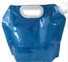 Blaue, umweltfreundliche, tragbare, faltbare, wiederverwendbare 5-Liter-Wasserflasche, Outdoor-Sport, Reisen, faltbare Wasseraufbewahrungsbeutel für Camping, Wandern