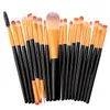 20 datorer Makeup Brush Set Fond de Teint Eyebrow Foundation Powder Concealer Blusher Borsts Set Professional Tools