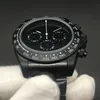 أحدث رجال يشاهدون الفولاذ المقاوم للصدأ للاتصال الأسود مع أسود PVD الياباني chronogragh quartz هدية 40mm178q