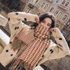 Wholesale- new autumn and winter thickened women's cashmere scarf jacquard plaid long fashion large shawl wild English scarf