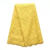 New Arrivals Beaded Guipure Lace Fabric Swiss Yellow Gold Weddings Tulle Net African Lace Fabric 2024 High Quality 5 Yard