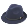 Unisex Volwassen Nieuwe Topmode Jazz Fedora Brim Stijlvolle Trilby Gangster Cap Outdoor Party Street Casual Elegante Hoeden Lente Zomer9045041