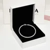 Utsökt Mode Snake Ben Armband för Pandora 925 Sterling Silver Classic With Original Box Ladies Silver Woven Armband