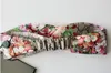 Nouveau 100 soie très doux bandeaux dames femmes marque de mode designer Bloom fleur oiseau élastique bandeau fille dames Headwraps7751325