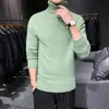 Dicke Warme Rollkragenpullover Männer Herbst Winter Slim Fit Strickwaren Marke Herren Pullover Einfarbig Langarm pullover männer S-2XL1