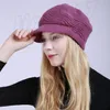 Fashion-Fashion Трикотажное Бейсбол Hat женщин зимы теплые шапочки шляпы Открытый Мягкая TrCrochet Ski Cap Christmas Party CapsT9C00160