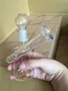 2pcs mini cam bong dab petrol platformları bonglar satır içi matris kuş kafesi küçük geri dönüşüm teçhizatları bong kül yakalayıcı bong ile 14mm cam yağ brülör boruları