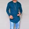 Odzież marki 4 kolory O neck męska koszulka męska modne koszulki Fitness Casual dla męskiej koszulki S-3XL z długim rękawem topy Tees1