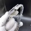 43MM Prong Set Diamond Watch Hochwertige Iced Out Herrenuhr Automatik Silbergehäuse Edelstahl Diamantzifferblatt Große Diamantuhr