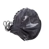 Bondage Full Head Zipper Eyes Nastril Abertura de cuero negro Bondage Hood Mask Gf #R65