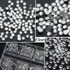 Crystal Strass Nail Art Rhinestone Decoratie Gemengde Size Clear AB Niet-hotfix Plakback Gem Voor Nail Manicure Toegang tot Ji388