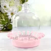 Jar 12PCS Acrílico Mini bolo de Bell com base favores Titular presentes do aniversário do partido Decors Baby Shower Ideas Cupcake stand Sobremesa Titular