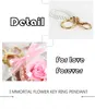 Rose Sleutelhanger DIY Eeuwige Bloem Opknoping Hanger Clear Acrylic Bal Gift Transparent Rose Bol Valentines Gift Bruiloft Decoratie