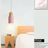 Designer nordique simple cordon bois pendentif lampe lumières led accrocher lampe coloré luminaire en aluminium cuisine île bar hôtel décor à la maison E27