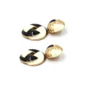 Nouvelles boucles d'oreilles géométriques européennes et américaines en noir et blanc ZA mode boucles d'oreilles sauvages explosion transfrontalière boucles d'oreilles goutte d'huile WY1070