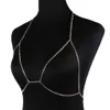 Fashion-Claw Crystal Bra Slave Harness Body Chain Women Rhinestone Choker Necklace Pendant Bikini beach Body jewelry 2017