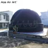 6 m diameter Zwarte opblaasbare planetariumkoepel museum en wetenschapsacademie onderwijs met ritssluiting deursysteem met korting