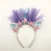 Unicorn Designer Hoofdband Mermaid Baby Hoofdbanden Meisjes Haarstokken Strand Verjaardag Party Hoofd Banden Haaraccessoires RRA2032