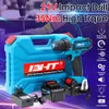 21V 2 Speed Brushless Li-ion Electric Drill Cordless Impact Drill Tools 35Nm 2 Speeed Power Drills