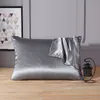 pure color Silk Pillowcases Mulberry Pillow Case without Zipper for Hair and Skin Hypoallergenic Bedding Supplies 48x74cm