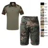 Camisa de camuflagem e shorts ao ar livre Defina o uniforme de batalha Tático BDU Conjunto de combate do exército no05-012