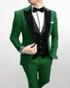 Marca New Red noivo smoking preto pico lapela Groomsmen Mens Wedding Dress Man Moda Jacket Blazer 3piece Suit (Jacket + Calças + Vest + Tie) 1657