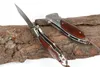 Promotion Flipper Small Damascus Flipper Folding Knife VG10 Damascus Steel Blade Steel + Ebony Handle Ball Bearing EDC Knives