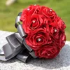 HS Bridal Bridal Bouquet 2019 Europese nepbloemen Kunstmatige Rose Woondecoratie Huwelijksboeket met Crystal Sexemara