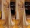 elegantes gold prickelnde prom kleider
